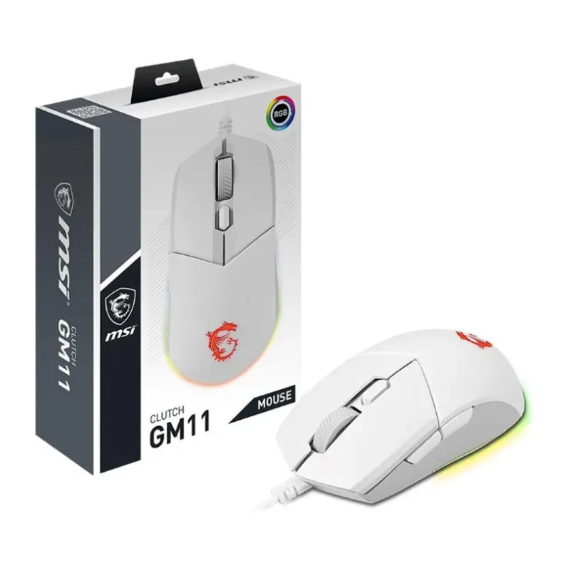 Мышь MSI Clutch GM11 белый (S12-0401970-CLA)