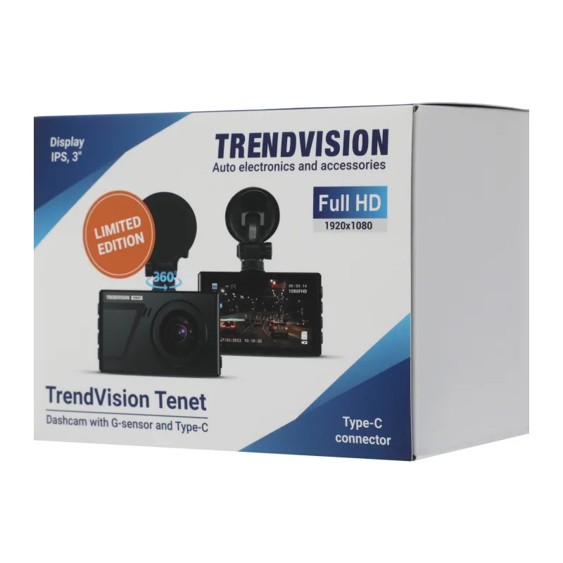 Автомобильный видеорегистратор TrendVision Space TENET черный (TVTENET)