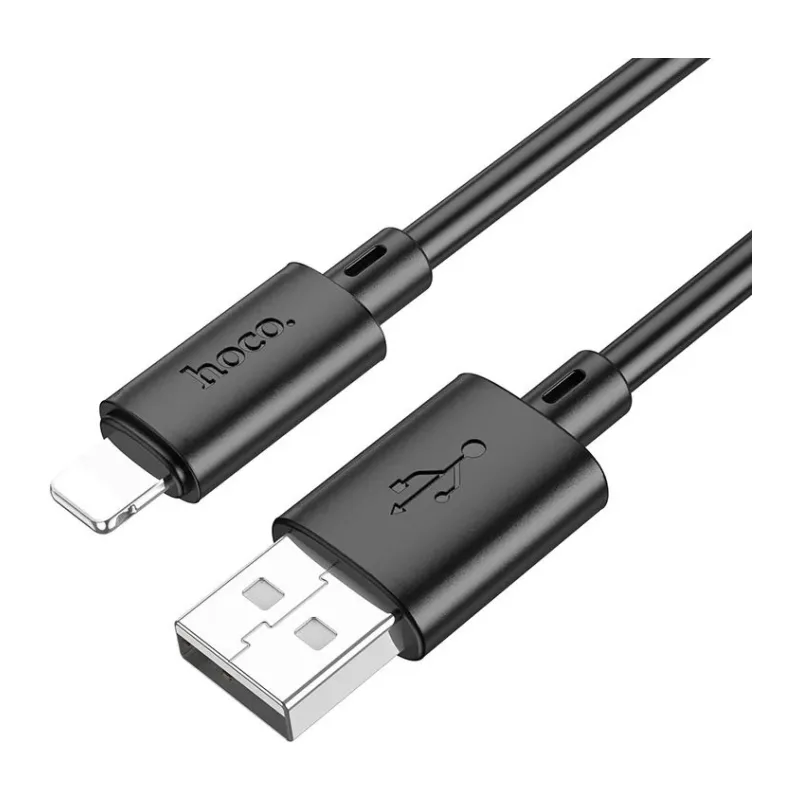 Кабель Hoco X88 Gratified Lightning 1м черный