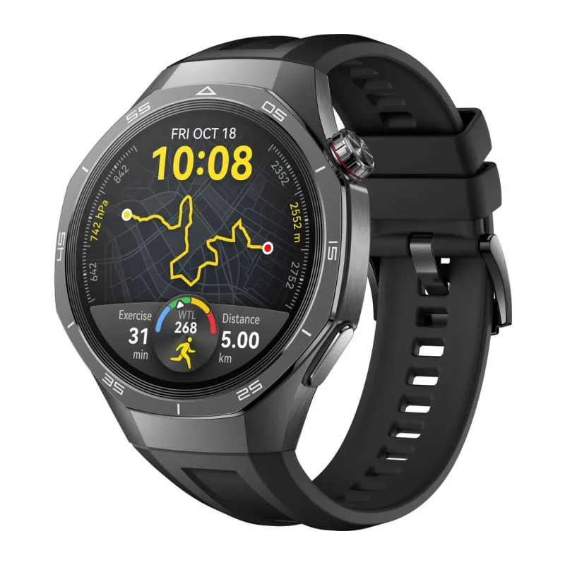Умные часы Huawei Watch GT 5 Pro 46мм VLI-B29 Black Fluoroelastomer Strap (55020DGH)