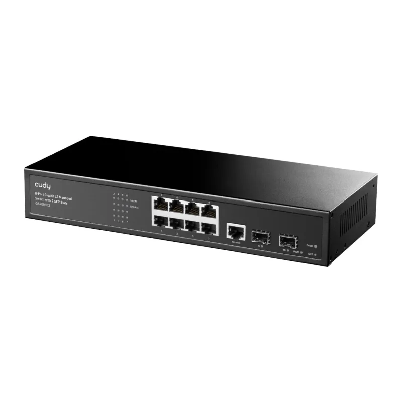 Коммутатор Cudy GS2008S2 (L2, 8 x 1Gb RJ45, 2 x 1Gb SFP)