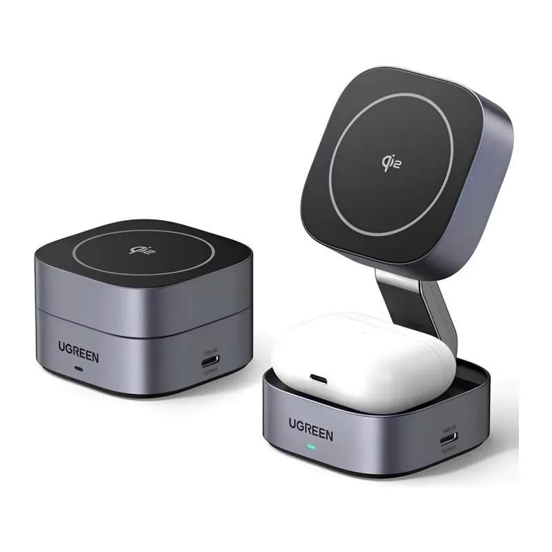 Беспроводное зарядное устройство Ugreen W702 Space Gray (35316)