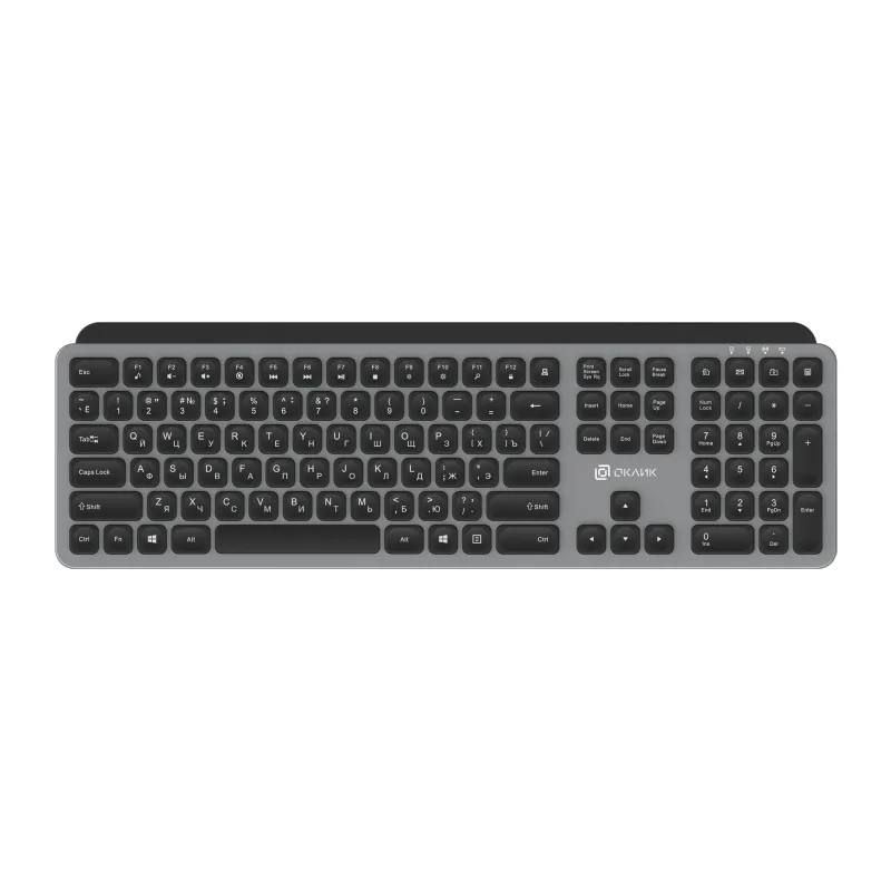 Клавиатура Oklick K859W серый/черный (2002136)
