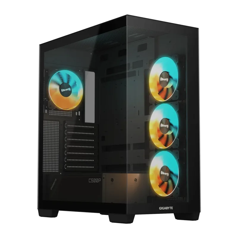 Корпус Gigabyte C500 Panoramic Stealth без БП черный (GB-C500P ST)