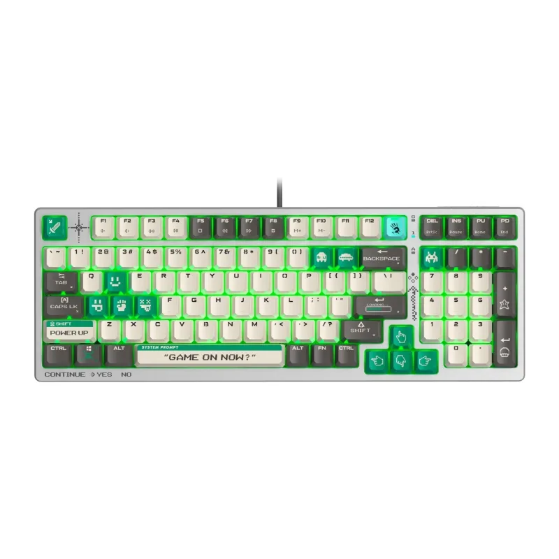 Клавиатура A4Tech Bloody S98 Pixels Green белый/бежевый (S98)