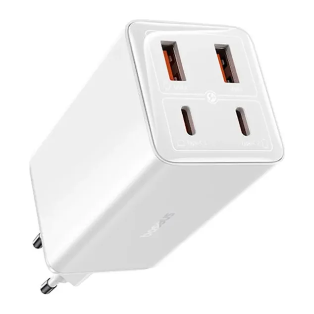 Сетевое зарядное устройство Baseus GaN6 Pro 100W EU Moon White (P10162705212-00)