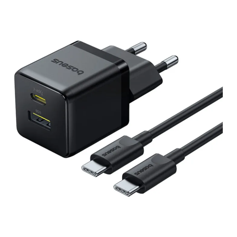 Сетевое зарядное устройство Baseus Palm C+U 30W EU Cluster Black (P1011160A113-01)