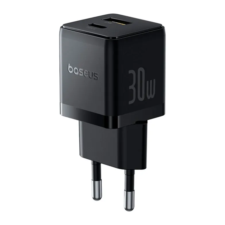 Сетевое зарядное устройство Baseus Palm C+U 30W EU Cluster Black (P1011160A113-00)