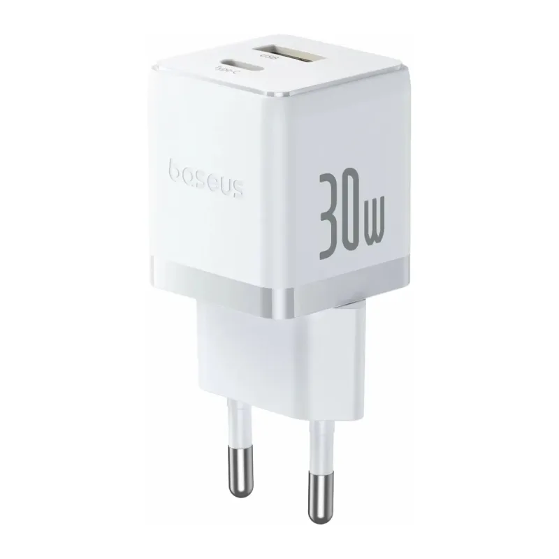 Сетевое зарядное устройство Baseus Palm C+U 30W EU Moon White (P1011160A213-00)