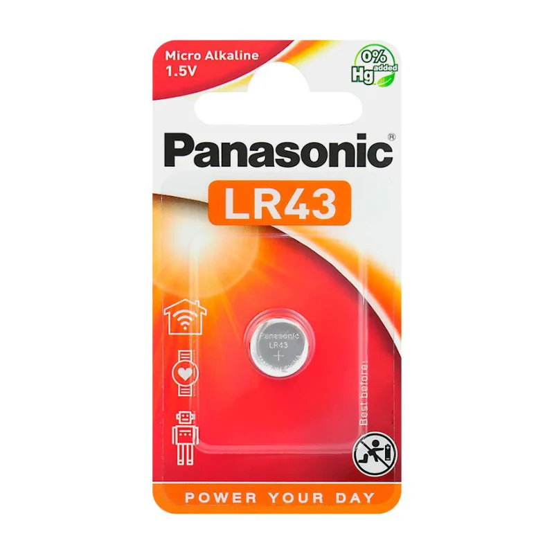 Батарейка Panasonic LR43 BL1 (LR43EL/1B)