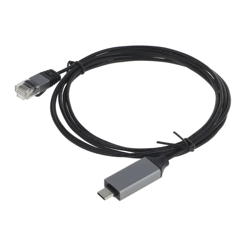 Кабель Buro BU-USB-C-LAN100-2m черный