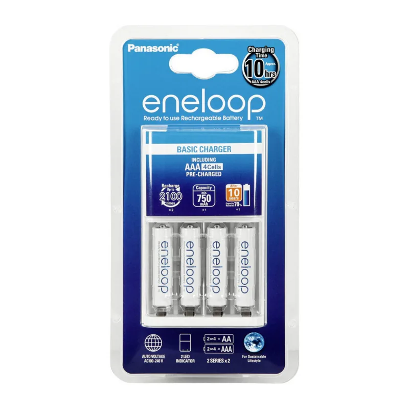 Аккумулятор с зарядным устройством Panasonic Eneloop BQ-CC51/4xBK-4MCCE Basic Charger (K-KJ51MCD04E)