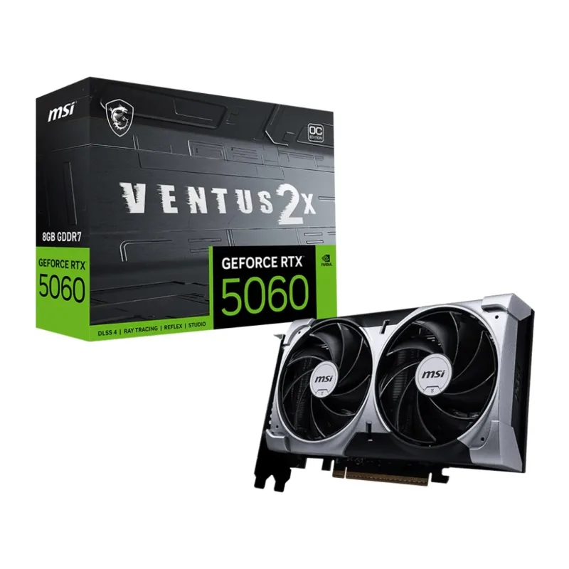 Видеокарта MSI GeForce RTX 5060 Ventus 2X OC 8GB GDDR7