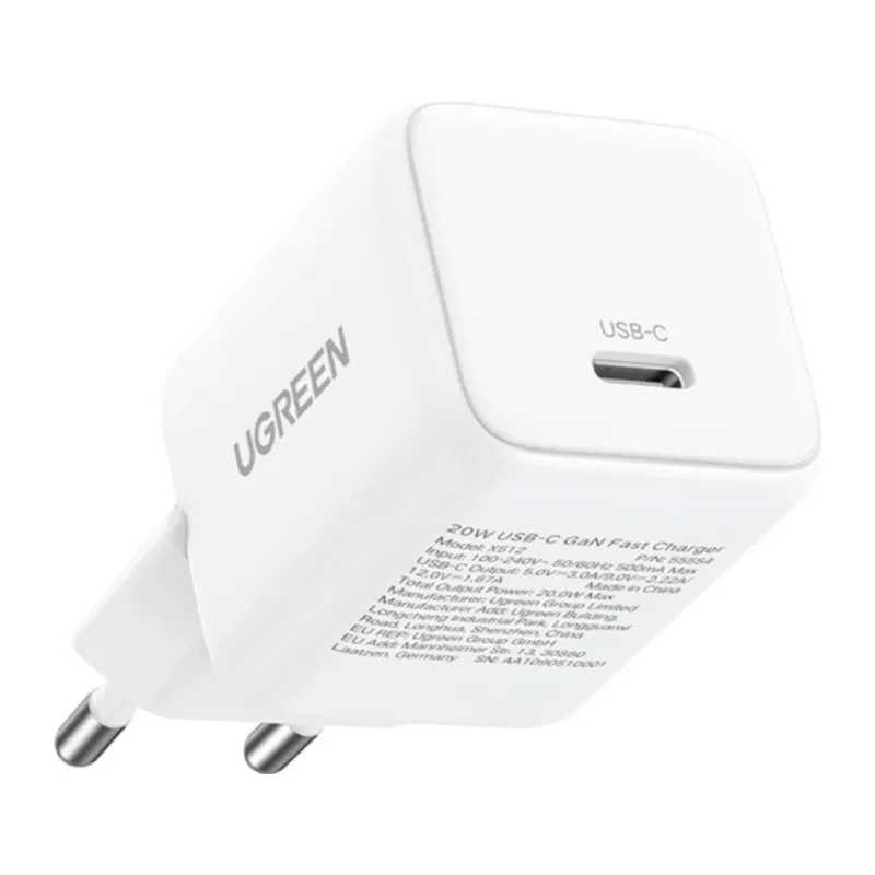 Сетевое зарядное устройство Ugreen X513 белый (65009)