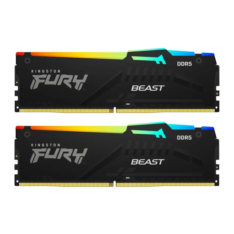 Оперативная память Kingston Fury Beast RGB 2x16GB DDR5 (KF564C32BBEAK2-32)