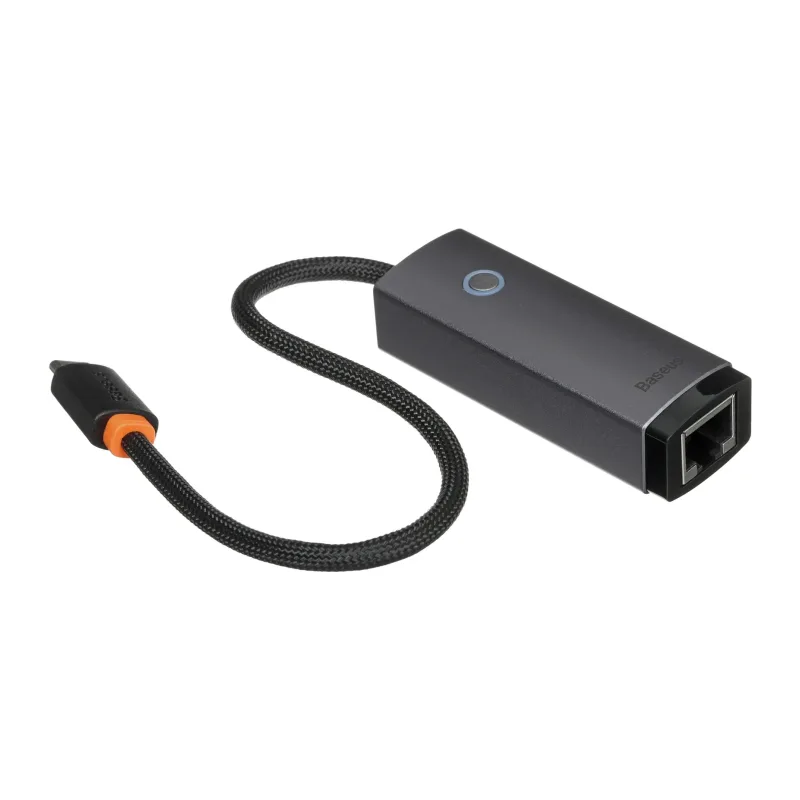 Сетевой адаптер Baseus Lite USB-C-RJ45 Grey (WKQX000313)