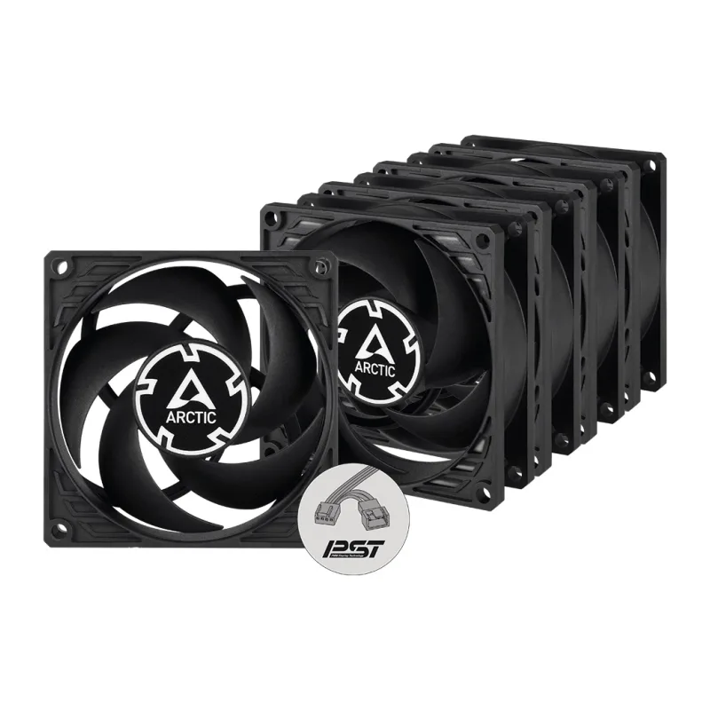 Комплект вентиляторов для корпуса Arctic P8 PWM PST Black (ACFAN00154A)