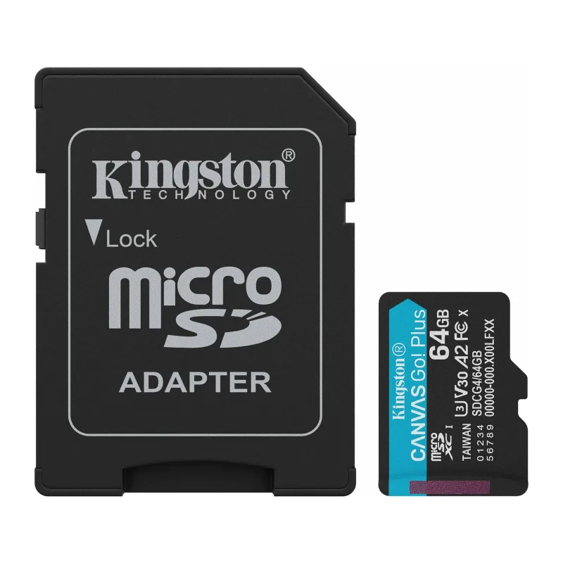 Карта памяти Kingston Canvas Go! Plus microSDXC 64GB с адаптером (SDCG4/64GB)