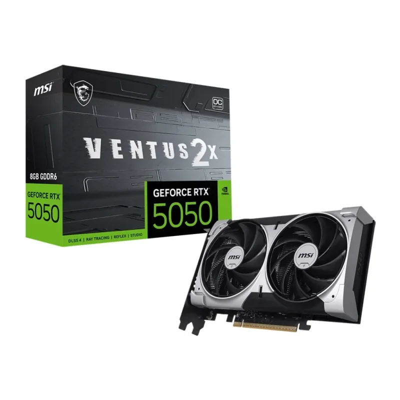 Видеокарта MSI GeForce RTX 5050 8G VENTUS 2X OC [RTX 5050 8G VENTUS 2X OC] (8Gb, GDDR6, 128 bit) Retail