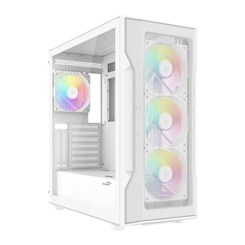 Корпус Sama S40 WH ATX без БП белый (S40-WHAPA4X1-GL)