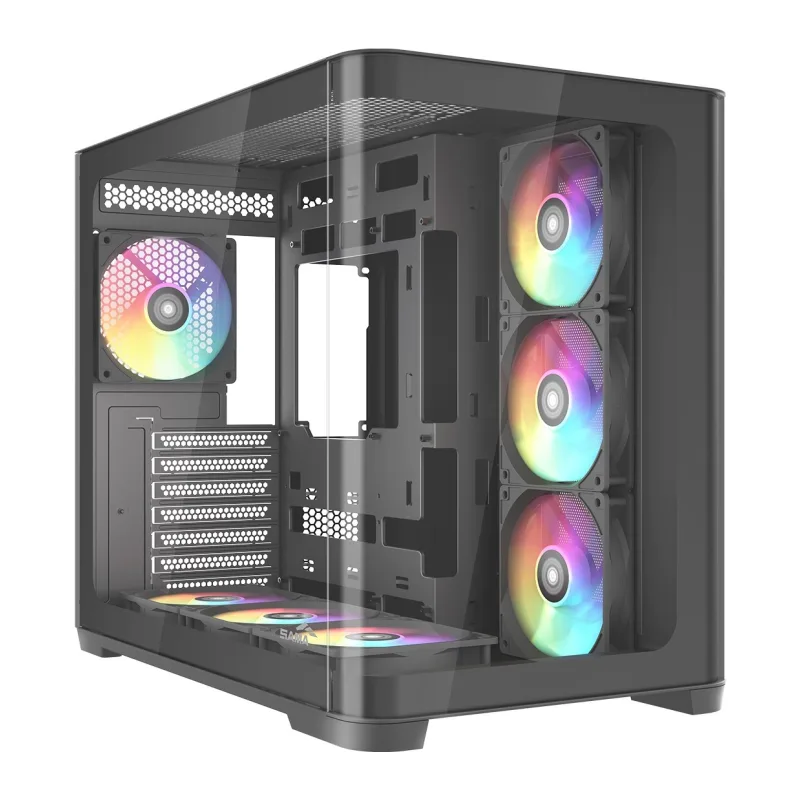 Корпус Sama V60 BK ATX без БП черный (V60-BKADA7X1-GL)