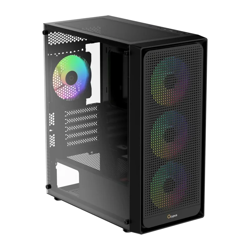 Корпус Ocypus Gamma C50 BK ARGB mATX без БП (Gamma-C50-BKG400XX-GL)