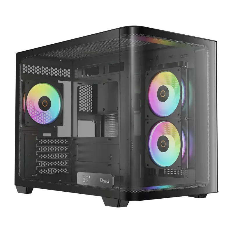 Корпус Ocypus Iota C50 BK Curve ARGB Digital mATX без БП (Iota-C50-BKD300CD-GL)