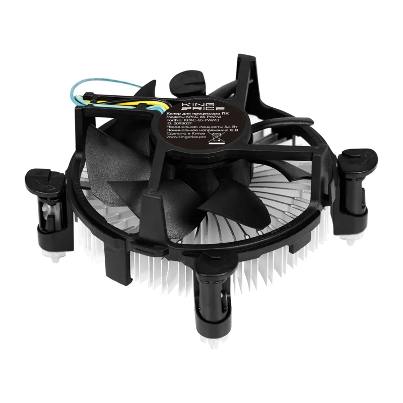 Кулер для процессора KingPrice KPAC-65-PWM3 черный