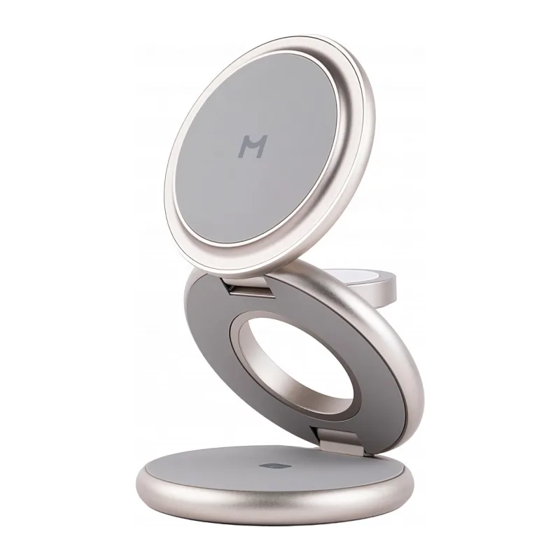 Беспроводное зарядное устройство Magssory Disc Signature 3 в 1 для Apple Titan (WCH033t)