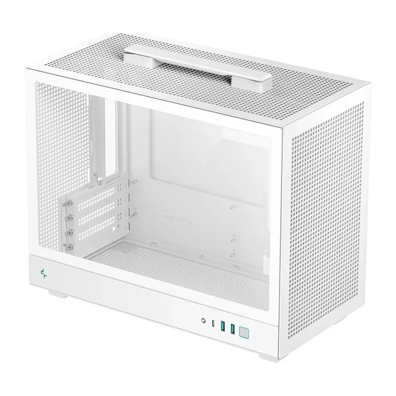 Корпус DeepCool CH160 Plus WH miniITX без БП белый (R-CH160-WHNGM0-G)