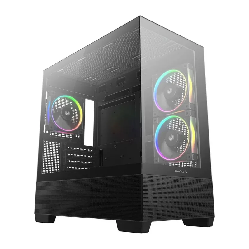 Корпус DeepCool CG380 3F ITX черный (R-CG380-BKAGM3-G)