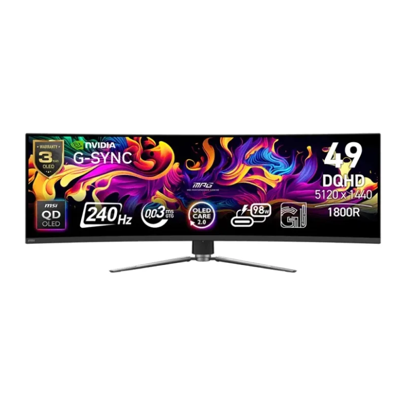 Монитор MSI MPG 491CQPX QD-OLED черный (9S6-3FA84T-022)