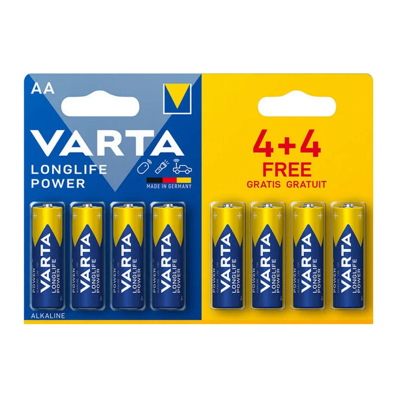 Батарейка Varta Longlife Power 4906 AA BL4+4