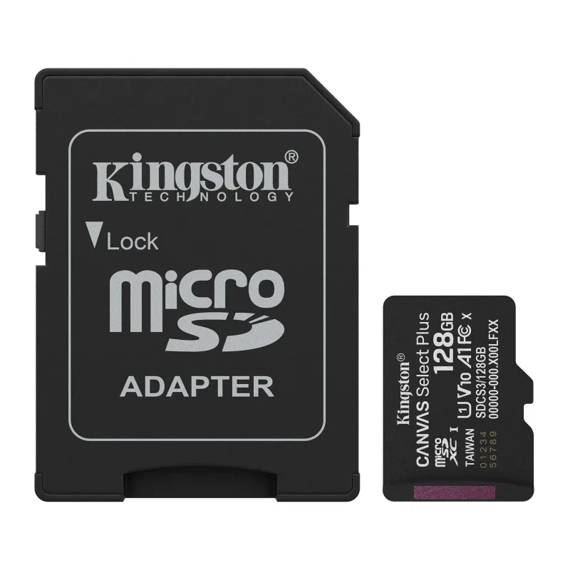 Карта памяти Kingston Canvas Select Plus microSDXC 128GB с адаптером (SDCS3/128GB)