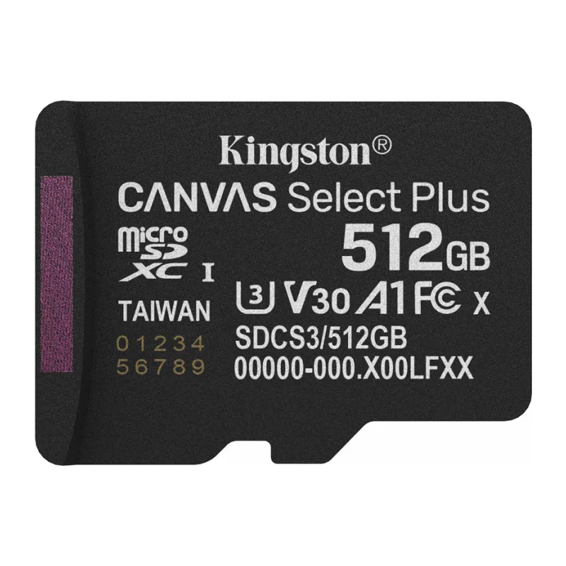 Карта памяти Kingston Canvas Select Plus microSDXC 512GB (SDCS3/512GBSP)