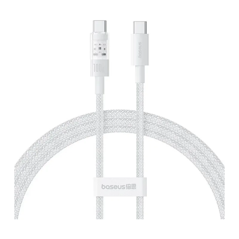 Кабель Baseus Gem Fast-Charging Data USB-C-USB-C 2m Moon White (P10373000211-01)
