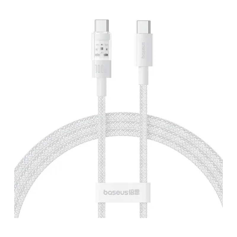 Кабель Baseus CB000092 Gem Fast-Charging Data Cable USB-C to USB-C 100W 1m Moon White (P10373000211-00)