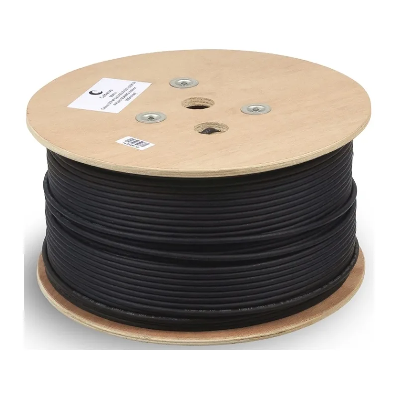 Кабель витая пара Cabeus UTP-4P-Cat.5e-SOLID-OUT-LSZH-UV UTP-4P-CAT.5E-SOLID-OUT-LSZH-U черный