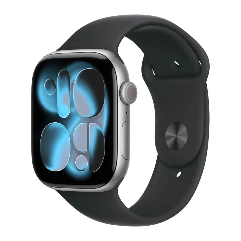 Умные часы Apple Watch Series 11 GPS 46mm Space Gray Al Case Black Sport Band M/L A3333 (MEV44RK/A)