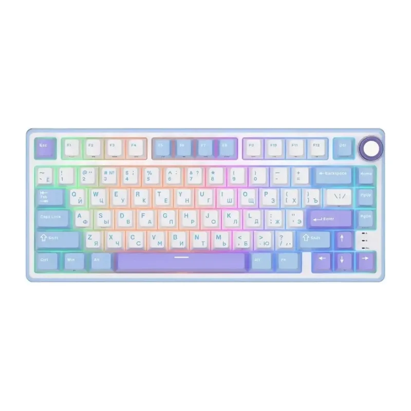 Клавиатура Royal Kludge R75 K Silver switch/Taro Milk