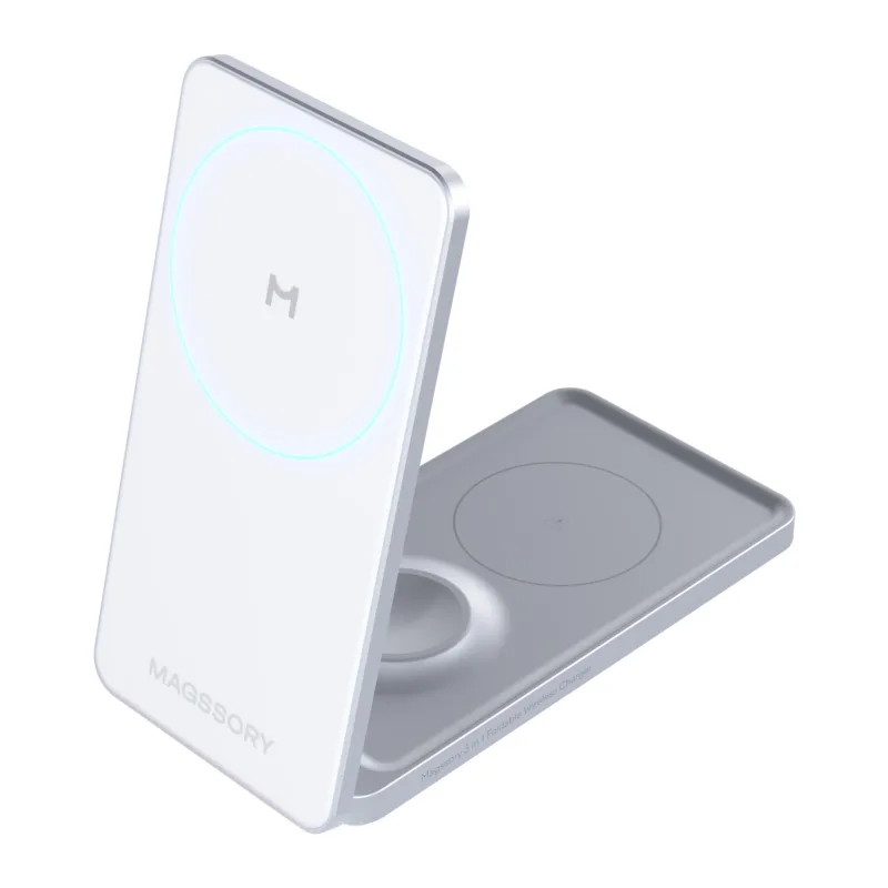 Беспроводное зарядное устройство Magssory Flip Silver (WCH014s)