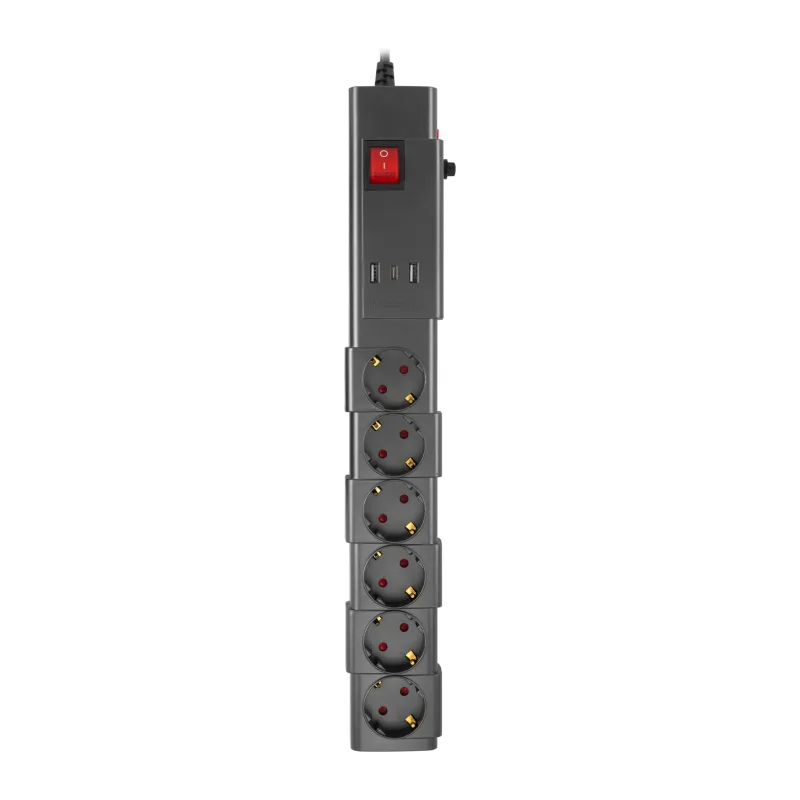 Сетевой фильтр Buro 600SPro-16-1.8-USB-G графитовый