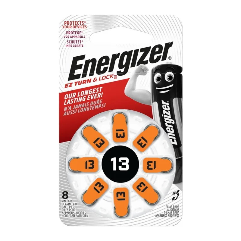 Батарейка Energizer EZ Turn & Lock 13 BL8 8pcs/Pack