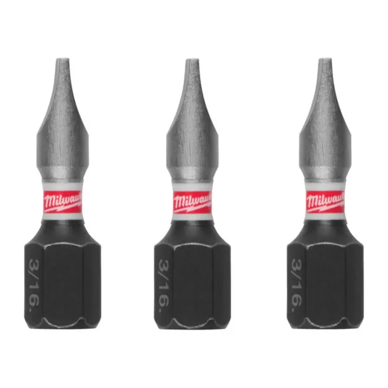 Бита Milwaukee Shockwave SL1.2x6.5 25мм 3шт (4932500388)