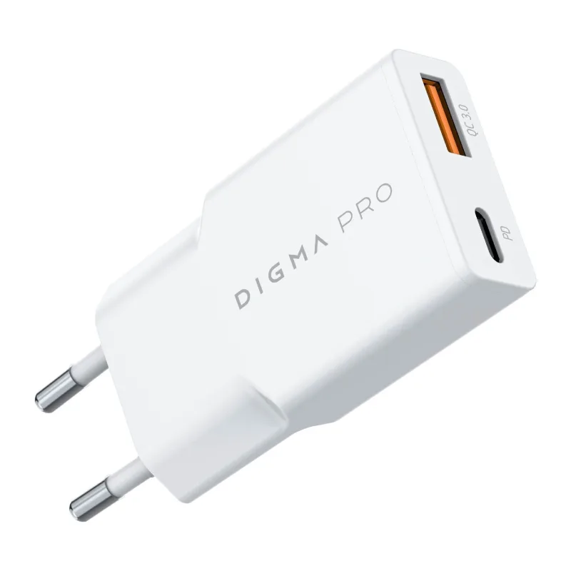 Сетевое зарядное устройство Digma Pro DPW2A белый (DPW2A2GX11WH)