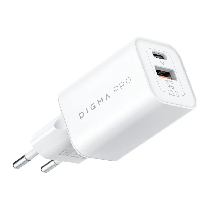 Сетевое зарядное устройство Digma Pro DPW6C белый (DPW6С6GX11WH)