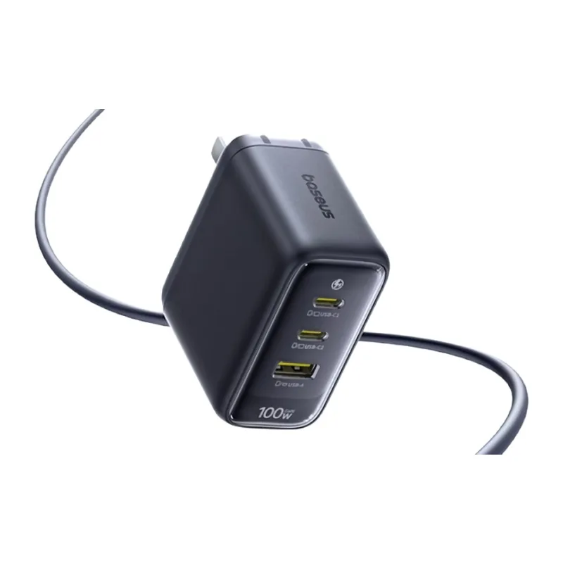 Сетевое зарядное устройство Baseus EnerFill FE22 2C+U 100W Cosmic Black (E0123800)
