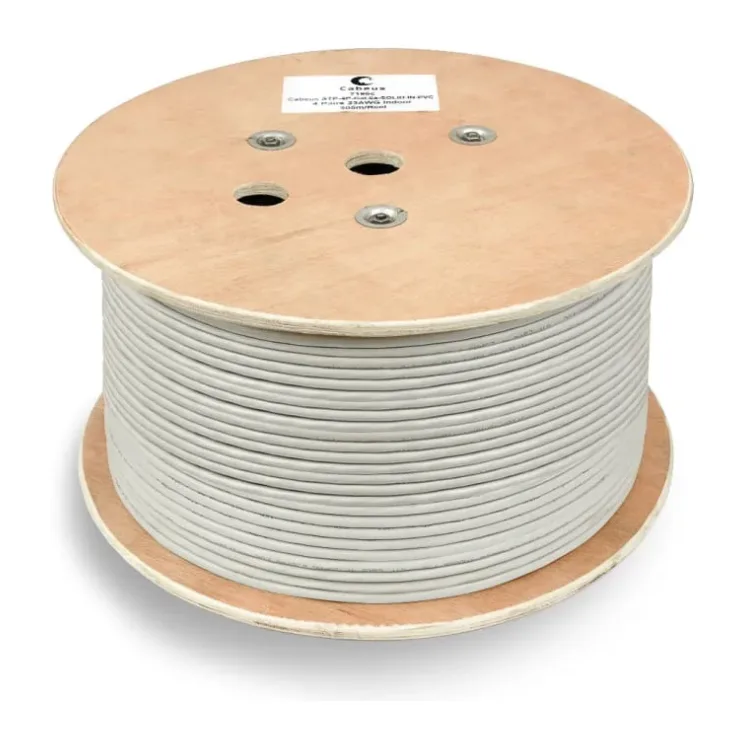 Кабель витая пара Cabeus SFTP-4P-CAT.5E-PATCH-GY серый