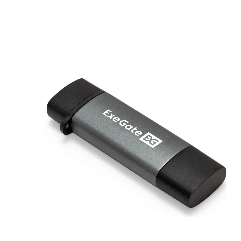 Картридер ExeGate CR-201CA серый (EX297630RUS)