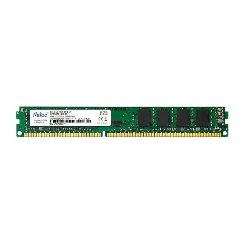 Оперативная память Netac Basic 8GB DDR3 PC3-12800 (NTBSD3P16SP-08)